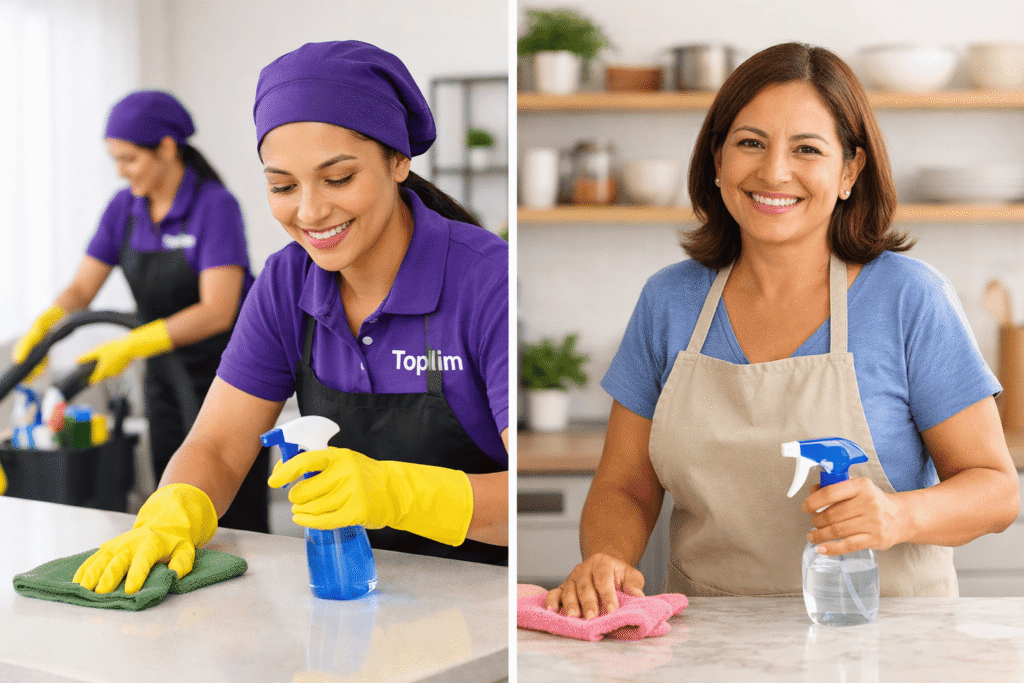 Señora de limpieza vs empresa de limpieza